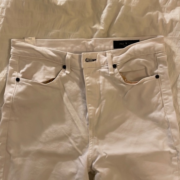 Rag & Bone Straight Leg White Jeans - Picture 3 of 3